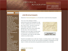 Tablet Screenshot of historicalautographs.co.uk